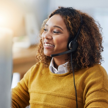 Receptionist taking calls